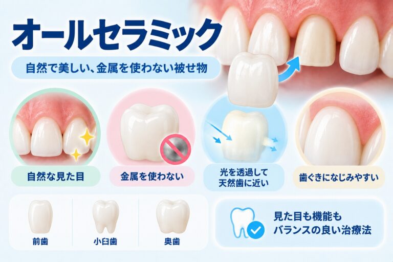 オールセラミックとは｜金属を使わない自然で美しい白い歯