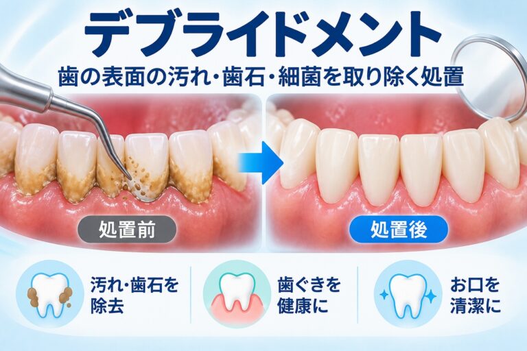 デブライドメントとは｜歯垢・歯石・細菌を除去してお口を清潔に