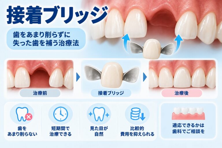 接着ブリッジとは｜歯をあまり削らずに失った歯を補う治療