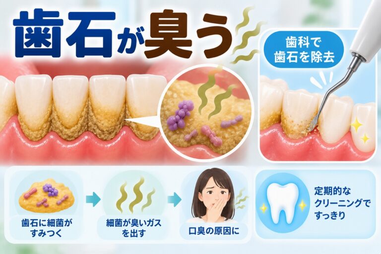 歯石が臭う原因は？｜歯石に付着する細菌と口臭の関係