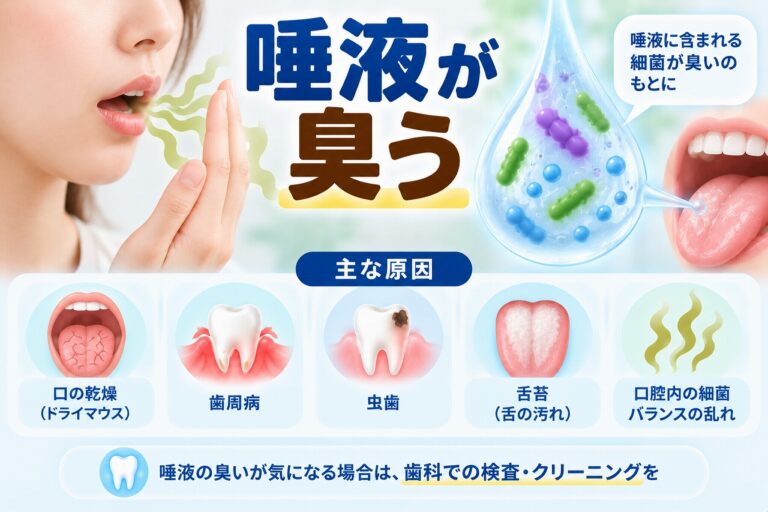 唾液が臭う原因は？｜口の乾燥・歯周病・舌苔と口臭の関係