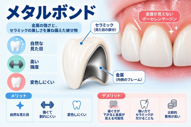 メタルボンドとは｜金属の強度とセラミックの美しさを備えた被せ物