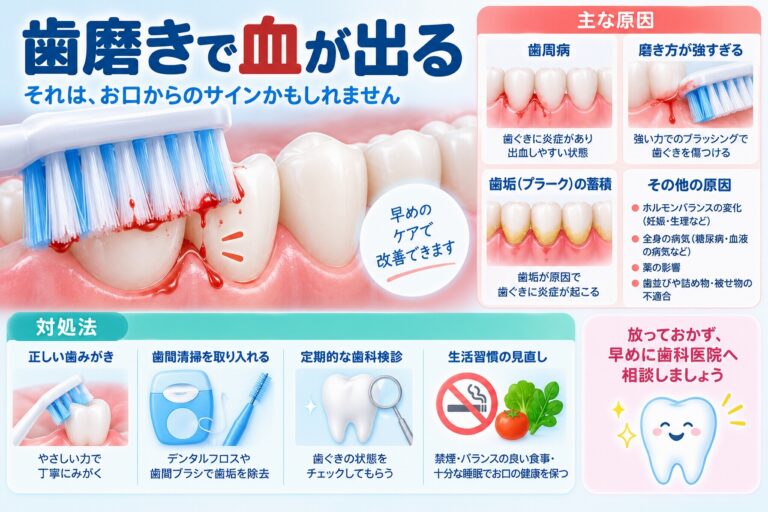 歯磨きで血が出る原因は？｜歯ぐきからの出血と正しい対処法