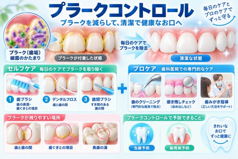 プラークコントロールとは｜歯垢を除去して虫歯・歯周病を予防