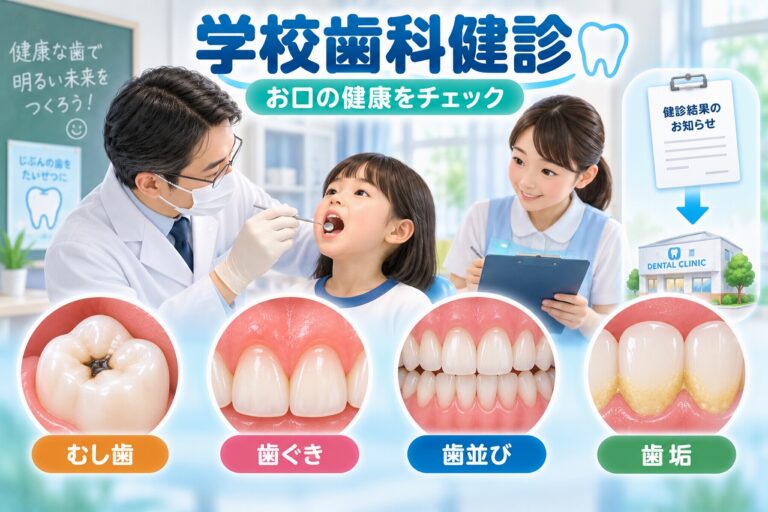 学校歯科健診｜むし歯・歯ぐき・歯並び・歯垢をチェック