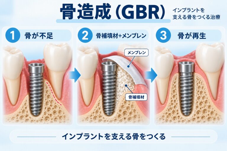 骨造成（GBR）｜インプラントを支える骨を再生する治療
