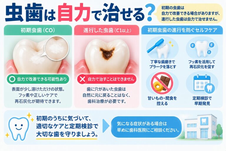 虫歯は自力で治せる？初期虫歯と進行した虫歯の違い