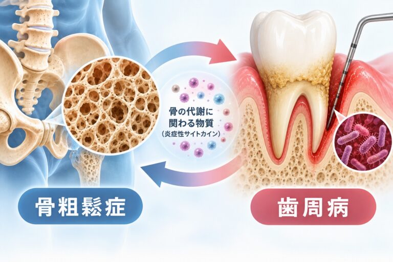 骨粗鬆症と歯周病の関係｜骨密度と歯槽骨への影響