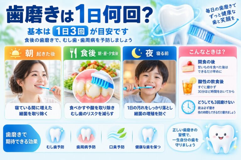 歯磨きは1日何回？｜虫歯・歯周病予防のための回数とタイミング