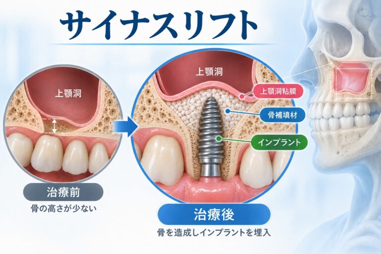 サイナスリフト｜上顎洞に骨を造成するインプラント治療
