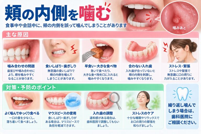 頬の内側を噛む原因は？繰り返すときの対処法と予防
