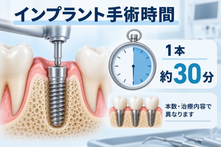 インプラント手術時間｜1本の埋入にかかる時間