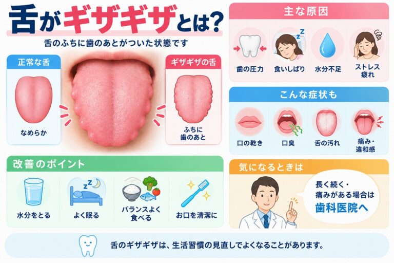 舌がギザギザになる原因は？舌に歯型がつく理由と対処法