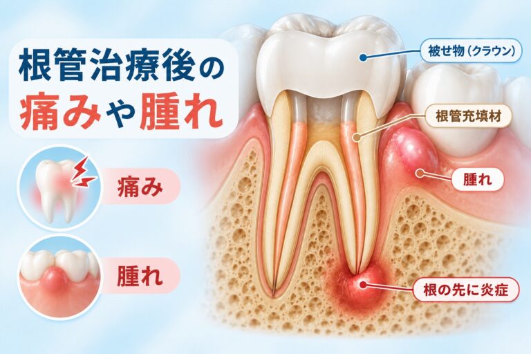 根管治療後の痛みや腫れ｜根の先に炎症が起こる原因