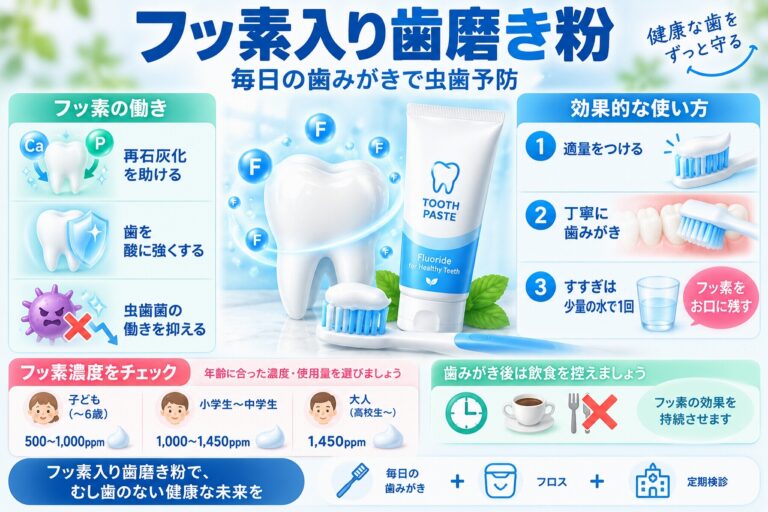 フッ素入り歯磨き粉｜虫歯予防の効果と正しい使い方