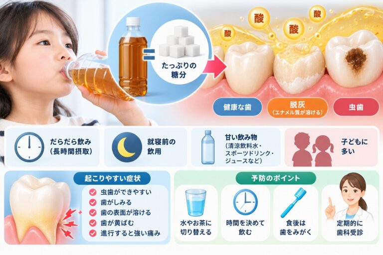 ペットボトル症候群とは？甘い飲み物で虫歯が増える原因と予防