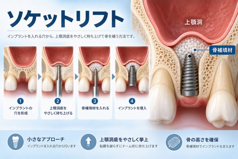 ソケットリフトによるインプラント治療