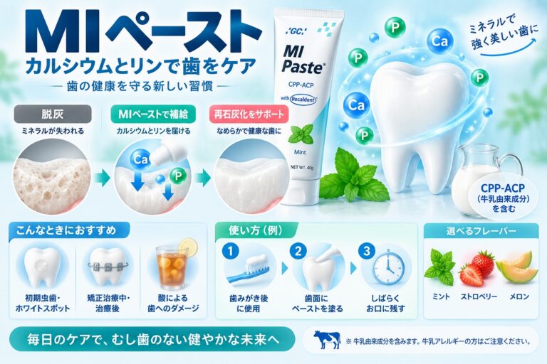MIペーストとは｜カルシウムとリンで歯の再石灰化をサポート