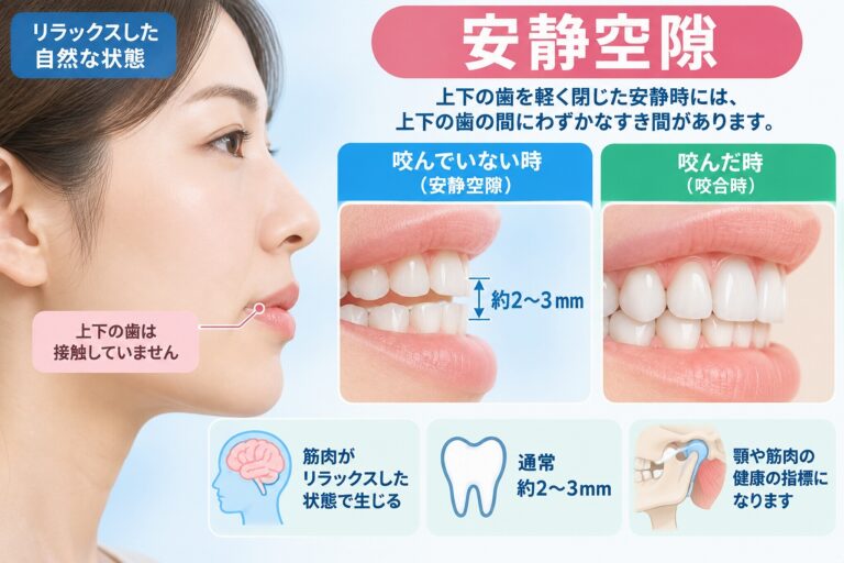 安静空隙とは？リラックス時に上下の歯が離れている理由