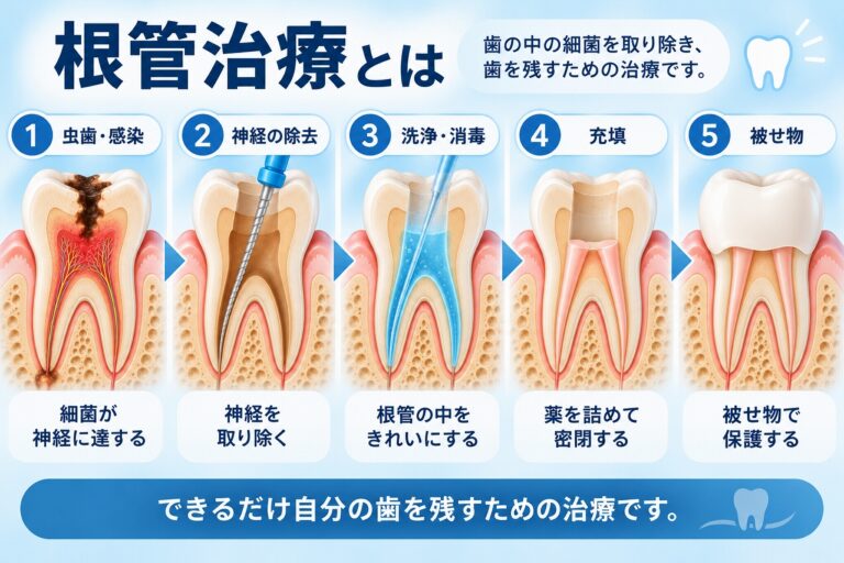 根管治療とは｜歯の神経を取り除き、できるだけ歯を残す治療