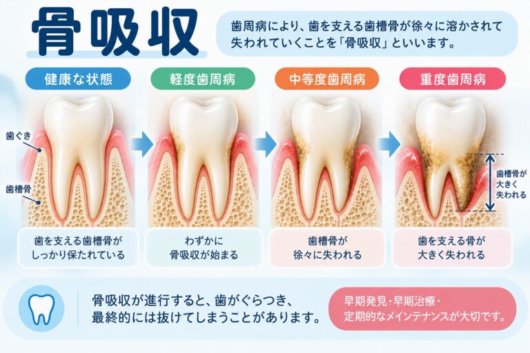 歯周病による骨吸収｜歯槽骨が失われる仕組み
