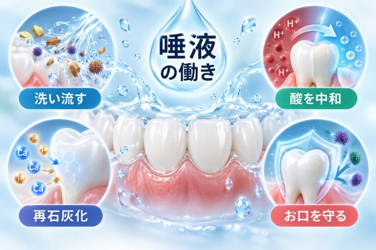 唾液の働き｜歯とお口を守る4つの作用