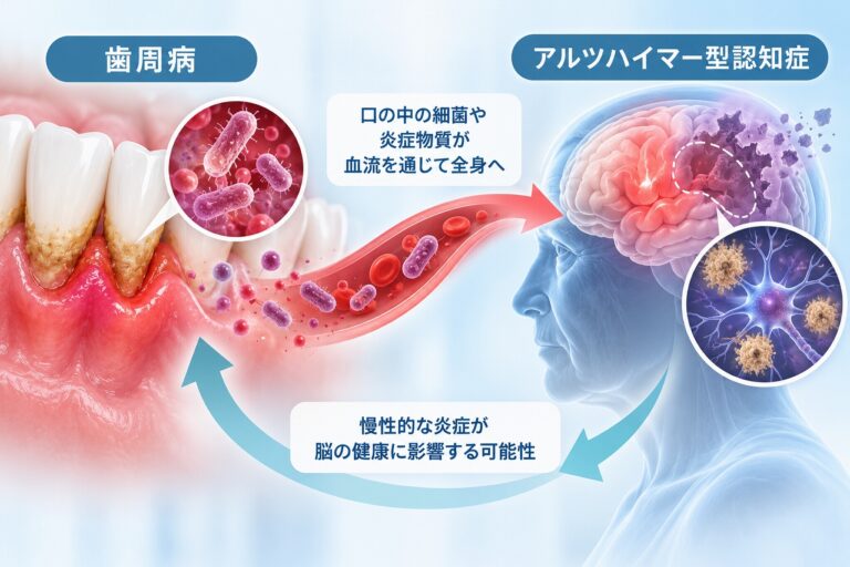 アルツハイマー型認知症と歯周病の関係｜お口の炎症と全身の健康