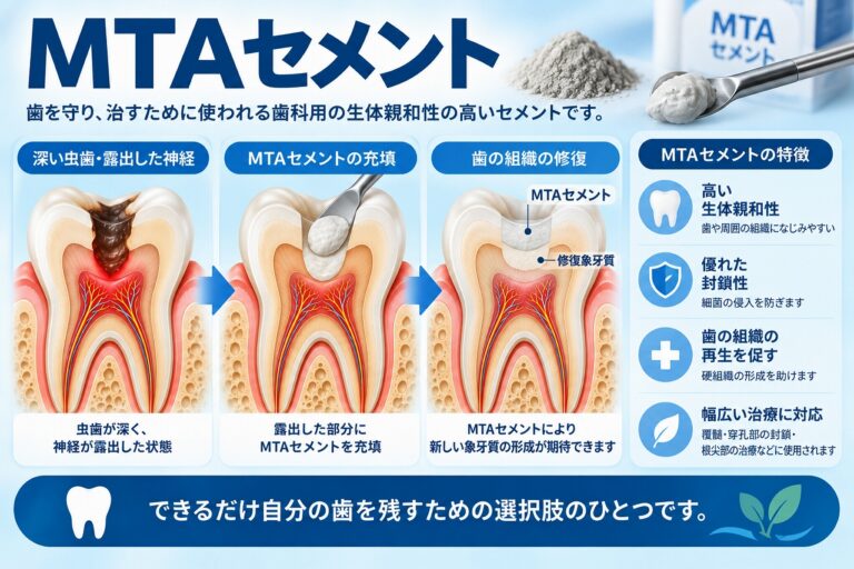 MTAセメントとは｜歯の神経を守り、歯を残すための治療材料