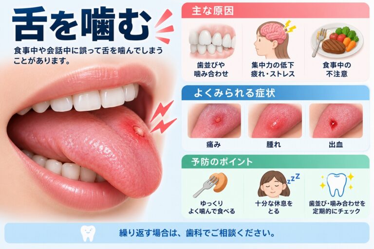 舌を噛む原因と対処法｜繰り返すときの予防ポイント