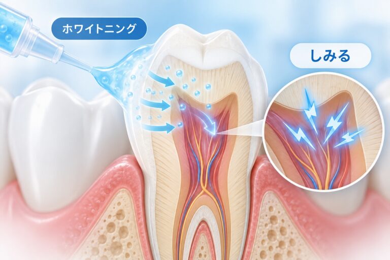 ホワイトニングで歯がしみる原因