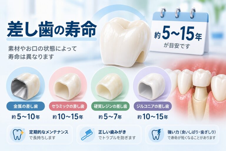 差し歯の寿命はどのくらい？素材による違いと長持ちさせるポイント