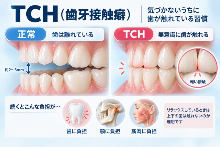 TCH（歯牙接触癖）とは？無意識に歯を接触させる癖
