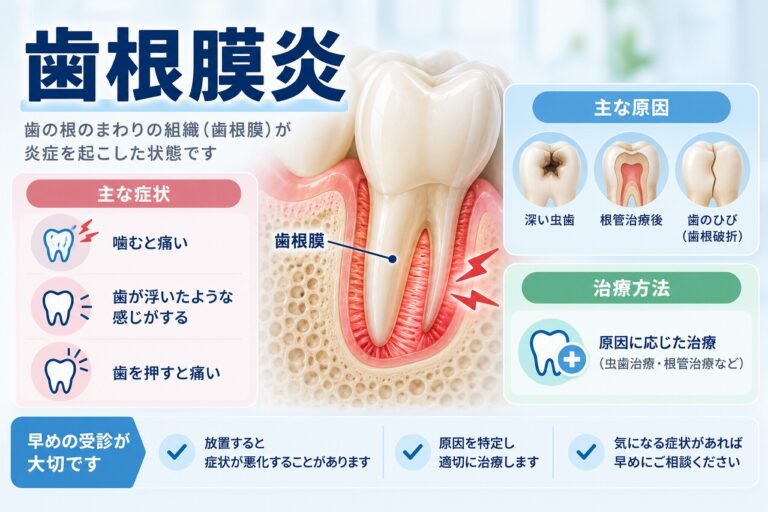 歯根膜炎とは？噛むと痛い・歯が浮く原因と治療