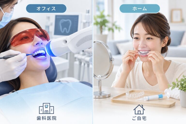オフィスホワイトニングとホームホワイトニングの違い
