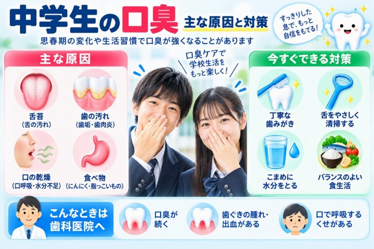 中学生の口臭の原因は？｜思春期に気になる口臭と対策