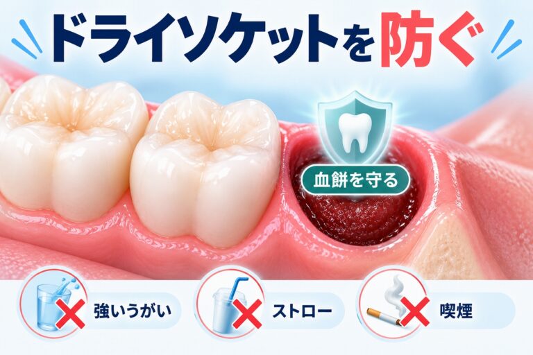 ドライソケットを防ぐ｜親知らず抜歯後に血餅を守るポイント