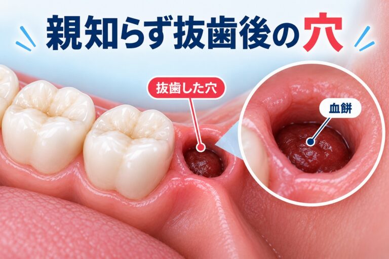 親知らず抜歯後の穴｜抜歯窩と血餅が治るまで