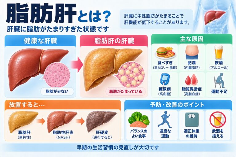 脂肪肝とは？原因と肝臓に脂肪がたまる仕組み