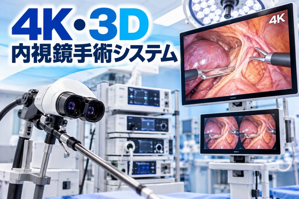 4K・3D内視鏡手術システムとは？高精細映像と立体視による精密手術の仕組み・特徴を解説