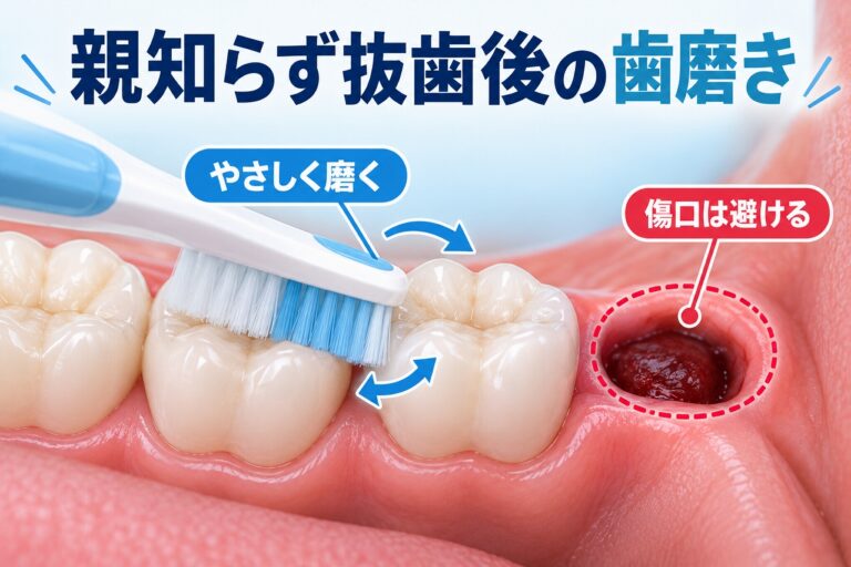 親知らず抜歯後の歯磨き｜傷口を避けてやさしく磨く