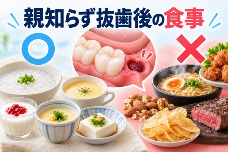 親知らず抜歯後の食事｜食べやすいもの・避けたいもの