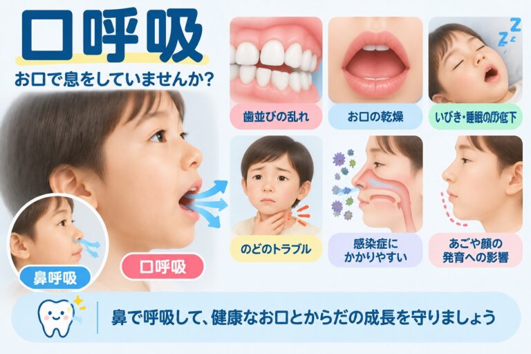 口呼吸とは？｜歯並び・お口の乾燥・子どもの成長への影響