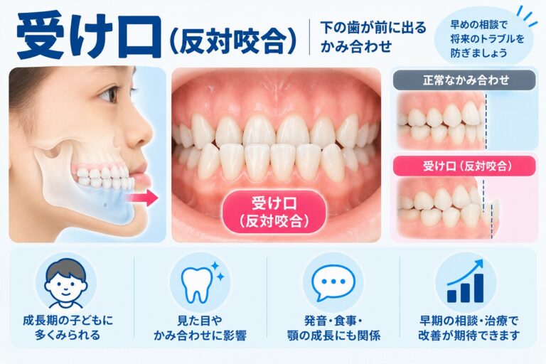受け口（反対咬合）とは？下の歯が前に出るかみ合わせ