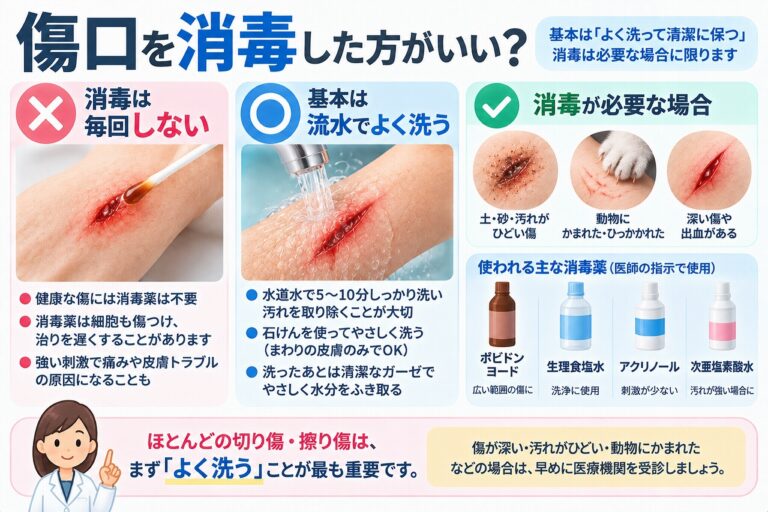傷口は消毒した方がいい？切り傷・擦り傷の正しい処置