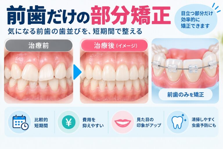 前歯だけの部分矯正とは？気になる前歯を整える矯正治療