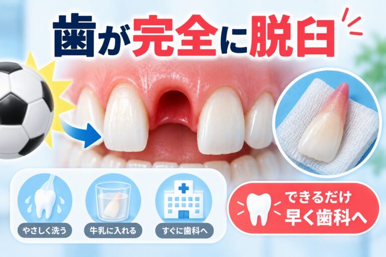 歯が完全に脱臼した｜歯が抜けたときの緊急対処法