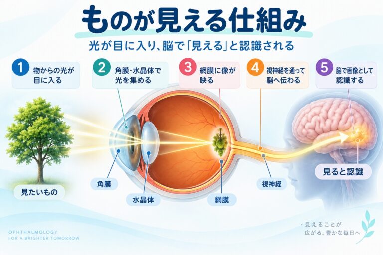 ものが見える仕組み｜目から脳へ光が伝わる流れ