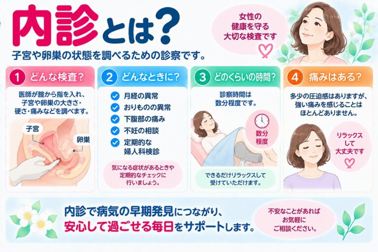 内診とは？｜婦人科で行う診察の目的・方法・痛みについて解説