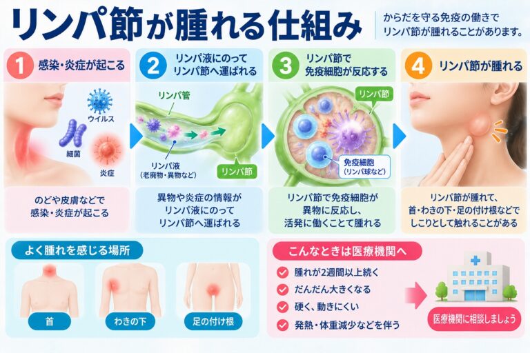 リンパ節が腫れる仕組み｜感染・炎症と免疫反応の関係