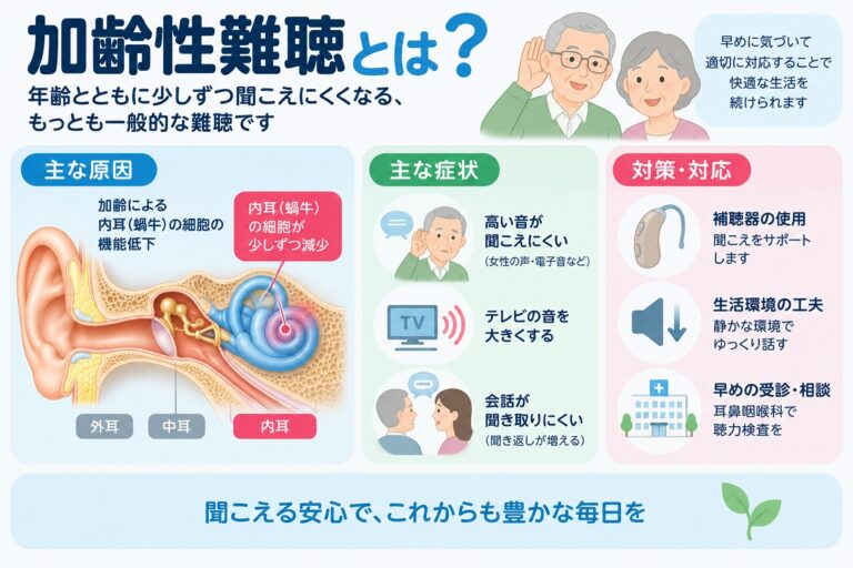 加齢性難聴とは？｜高い音や会話が聞き取りにくくなる原因と症状